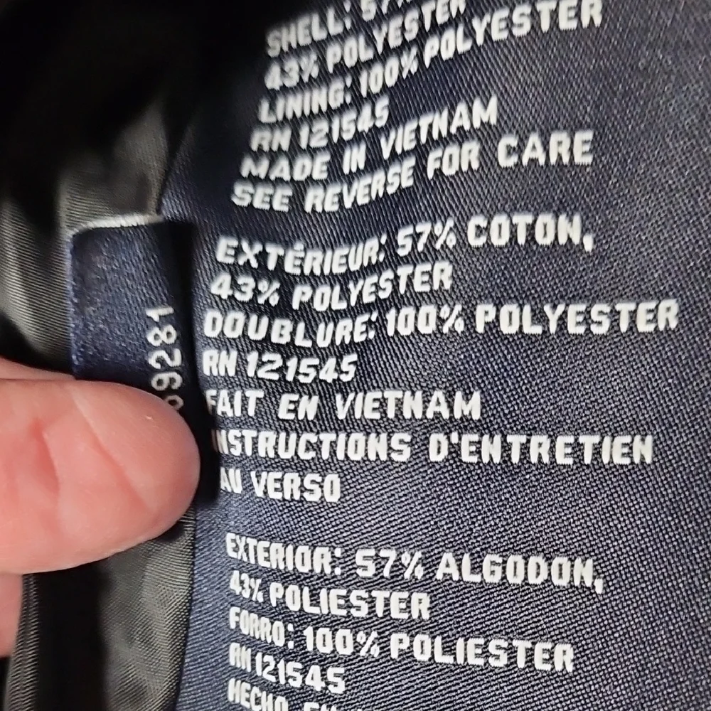 London Fog Black Hooded Raincoat -Snap Front- Mid Length - Picture 5 of 7